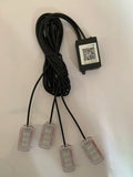 4-Piece RGB Car Ambient LED Lights with APP & Music Sync Control