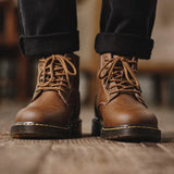 Men's Leather Winter Boots – Comfortable Ankle Work Boots with Anti-Slip Sole