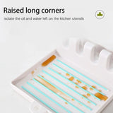 Non-Slip Kitchen Spoon and Spatula Holder Rack