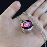Trendy Glass Ball Pendant Necklace – Unisex Zinc Alloy Chain Link Design