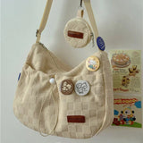 Stylish Corduroy Messenger Bag – Soft, Trendy & Versatile for Everyday Use