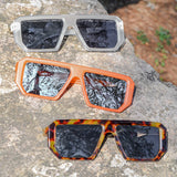 Retro Polygon Sunglasses – UV400 Protection, Trendy Gradient Lenses, Unisex Fashion Shades for Modern Style