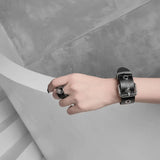 Vintage Punk Star Chain Leather Bracelet – Stylish Geometric Design for Men and Women