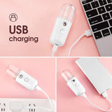 Portable Nano Facial Steamer – USB Rechargeable Mist Sprayer for Skin Hydration & Rejuvenation