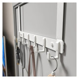 Perchero organizador de 6 ganchos para colgar sobre la puerta: percha para abrigos, sombreros, toallas, artículos de baño y cocina