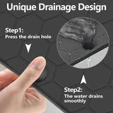 Alfombrilla impermeable debajo del fregadero: revestimiento de silicona flexible para gabinetes que protege contra fugas