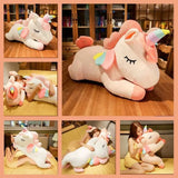 Rainbow Unicorn Plush Toy - Soft Stuffed Animal Pillow for Girls & Adults
