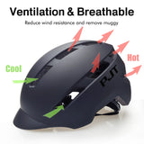 USB Rechargeable Bike Helmet with LED Tail Light - Lightweight MTB/Road Cycling Helmet