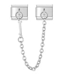 Pulsera unisex de acero inoxidable con dijes de animales: pulsera clásica y moderna con cierre de anilla de resorte