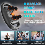Electric Cervical Spine & Back Massage Gun – Deep Tissue Pain Relief Massager with 6 Heads & Adjustable Intensity