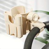 Portavasos universal 2 en 1 para cochecito con soporte para teléfono: perfecto para cochecitos, sillas de ruedas y bicicletas