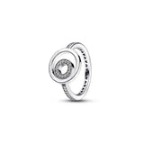 Classic Zircon Wedding Band – Unisex Silver Ring for Engagement, Parties & Special Occasions