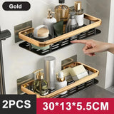 Estante de almacenamiento de aluminio para baño y cocina montado en la pared
