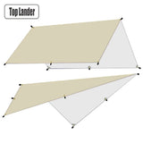 Lona impermeable para acampar: toldo ultraligero para exteriores y carpa para playa, jardín y senderismo 
