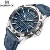 Men's Fashion Quartz Watch – Leather Strap, Waterproof, Luminous Hands, Calendar Display