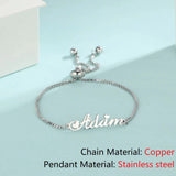 Custom Name Bracelet for Women & Kids - Adjustable Stainless Steel Personalized Jewelry