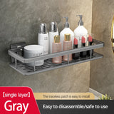 Estante de almacenamiento para baño de acero inoxidable: organizador de pared resistente a la oxidación