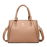 Vintage Leather Bucket Bag for Women – Soft Genuine Leather Handbag with Multiple Pockets