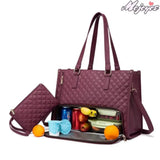 Insulated PU Lunch Handbag for Women – Stylish Box-Shaped Lunch Bag