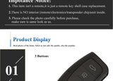 Durable 3-Button Ford Key Fob Shell Replacement with Uncut Blade