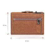 Men's Luxury RFID-Blocking Leather Wallet – Triple Fold Pop-Up Design with Coin Compartment
