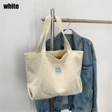 Autumn Winter Corduroy Shoulder Tote Bag – Fashionable Large Capacity Handbag for Women