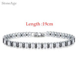 Unisex Geometric Charm Bracelet with AAA+ Cubic Zirconia