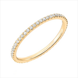 Elegant 18K Gold-Plated Stackable Eternity Ring Set – Minimalist & Timeless Jewelry
