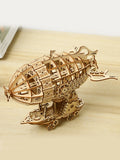 3D Wooden Airship Model Kit - Mechanical Puzzle for Adults & Teens