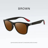Vintage Square Polarized Sunglasses – UV400 Retro Eyewear for Men