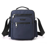 Men’s Oxford Fabric Flap Messenger Bag – Soft Casual Shoulder Bag with Zipper Pocket