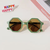 Gafas de sol redondas esmeriladas vintage para niños con protección UV400: protección solar elegante para niños