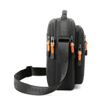 Men’s Oxford Crossbody Bag – Fashionable Box-Style Shoulder Bag with Zipper Closure