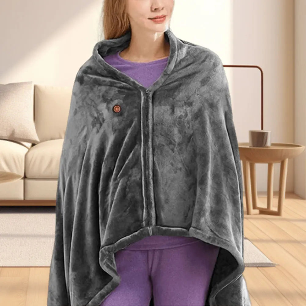USB Heated Blanket – Portable Coral Fleece Body Warmer for Office, Travel & Home Use