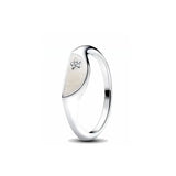 Classic Zircon Wedding Band – Unisex Silver Ring for Engagement, Parties & Special Occasions