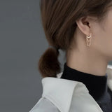 925 Sterling Silver Double Layer Tassel Hoop Earrings – Trendy Cold Style Fashion Jewelry for Women
