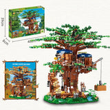 1013-Piece All Seasons Treehouse Building Set – DIY City Creator House Blocks Compatible with LEGO
