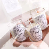Vela perfumada romántica transparente: fragancia elegante para bodas y regalos