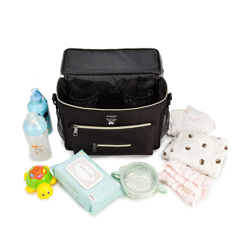 Bolsa de pañales impermeable, bolsa de viaje para mamá de gran capacidad, multifuncional, para maternidad, para madres, bebés, cochecitos, organizador, bolsa para mamás