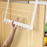 Perchero organizador de 6 ganchos para colgar sobre la puerta: percha para abrigos, sombreros, toallas, artículos de baño y cocina