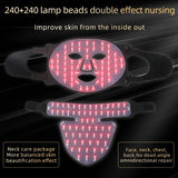 Silicone LED Light Therapy Mask for Face & Neck – Anti-Aging, Acne Removal & Skin Rejuvenation