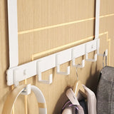 Perchero organizador de 6 ganchos para colgar sobre la puerta: percha para abrigos, sombreros, toallas, artículos de baño y cocina