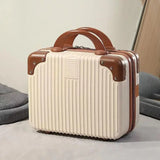 Mini maleta de viaje de 14 pulgadas, caja de cosméticos, organizador de equipaje de mano, estuche de maquillaje, caja pequeña con contraseña, estuche de embarque