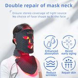 4-Color LED Silicone Face & Neck Mask for Anti-Aging, Acne Treatment, and Skin Rejuvenation – Infrared Therapy Included