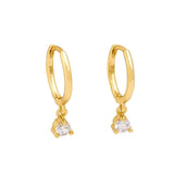 Crystal Stainless Steel Hoop Earrings – Sparkling Trendy Style for Women