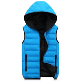 Men’s Sleeveless Puffer Vest – Warm, Hooded, Casual Slim Fit Outerwear for Winter