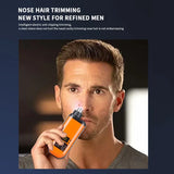 2-in-1 Electric Nose & Ear Hair Trimmer - Painless Grooming Kit for Men
