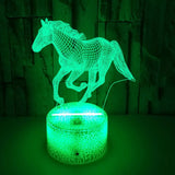 3D Horse LED Night Light – Touch Control Lamp for Kids & Holiday Decor
