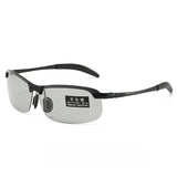 Men’s Polarized Photochromic Rectangle Sunglasses – Stylish UV Protection Eyewear