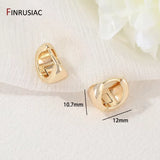 Trendy Gold Plated Hoop Earrings for Women – Classic Round Circle Design